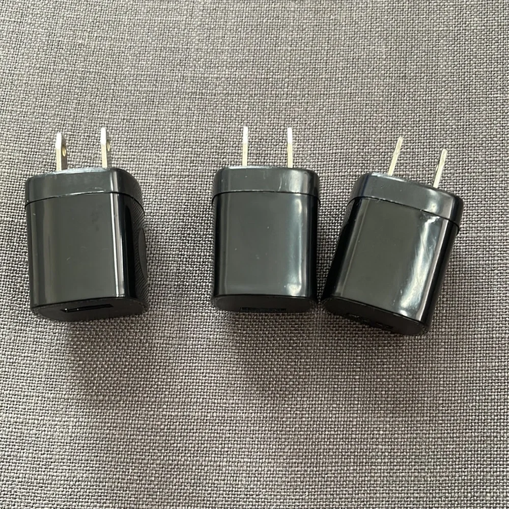 3 Black USB Power Adapters